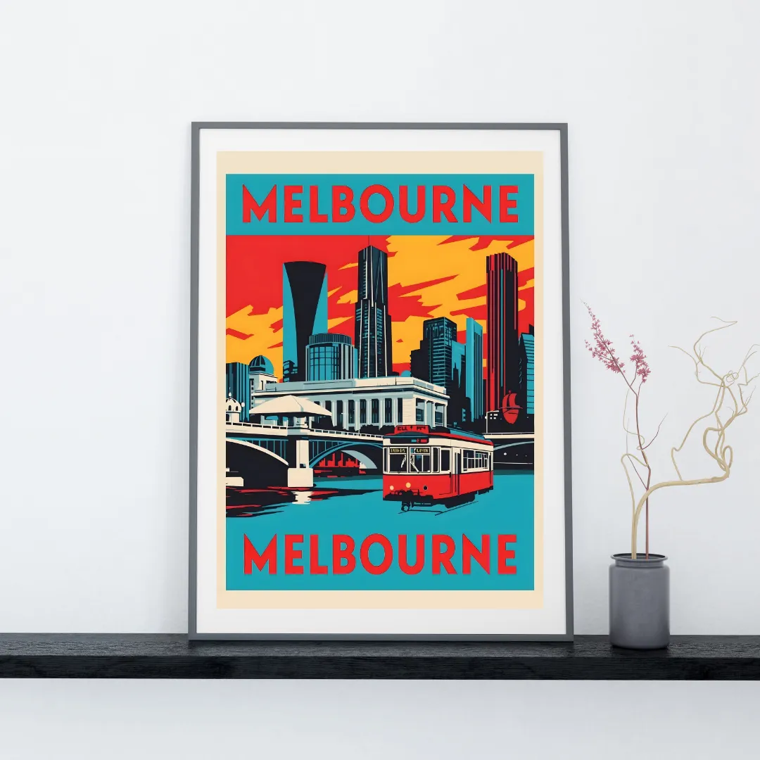 Melbourne Retro Transit Dreams — digital art print by Lurevi