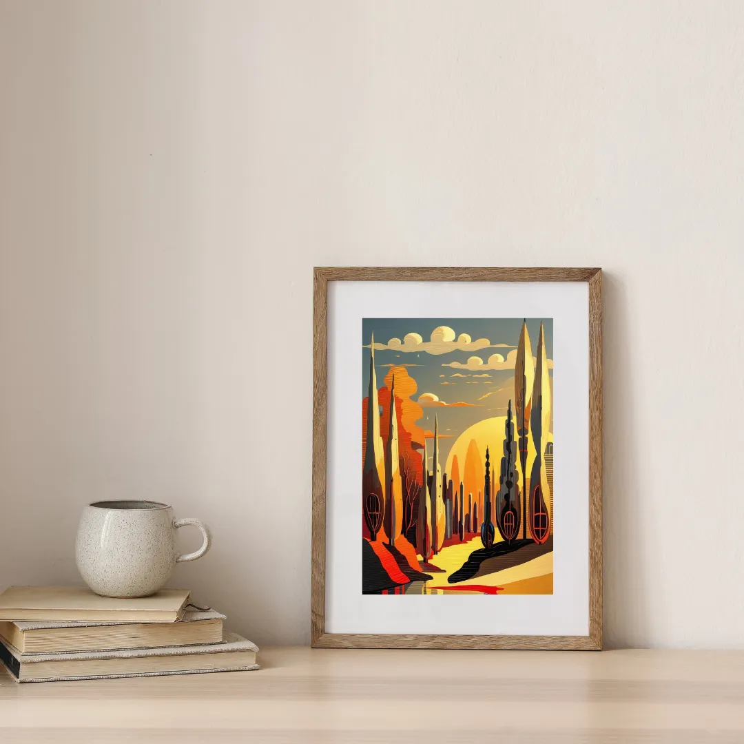 Eternal Sunset Grove — digital art print by Lurevi