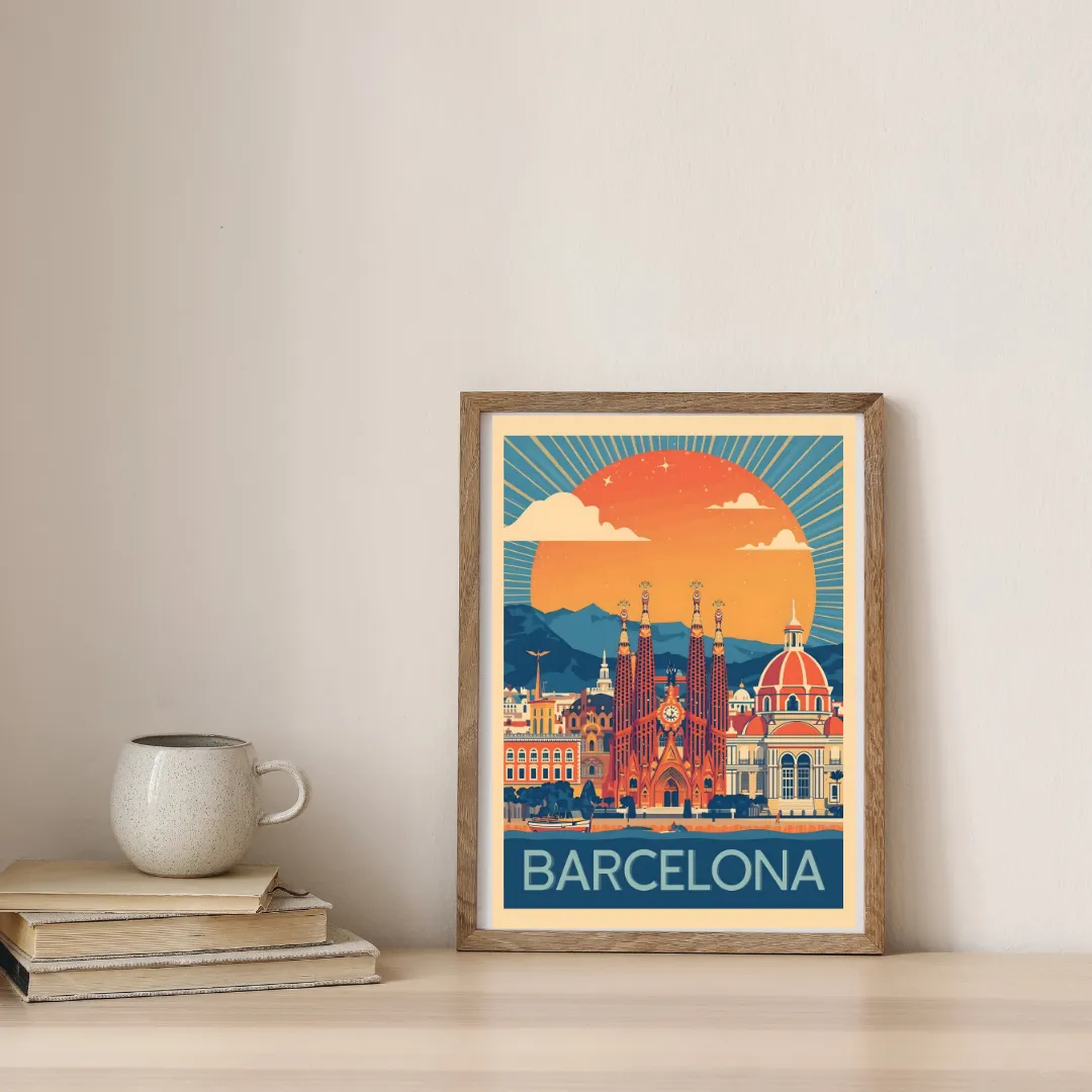 Sunlit Majesty of Barcelona — digital art print by Lurevi