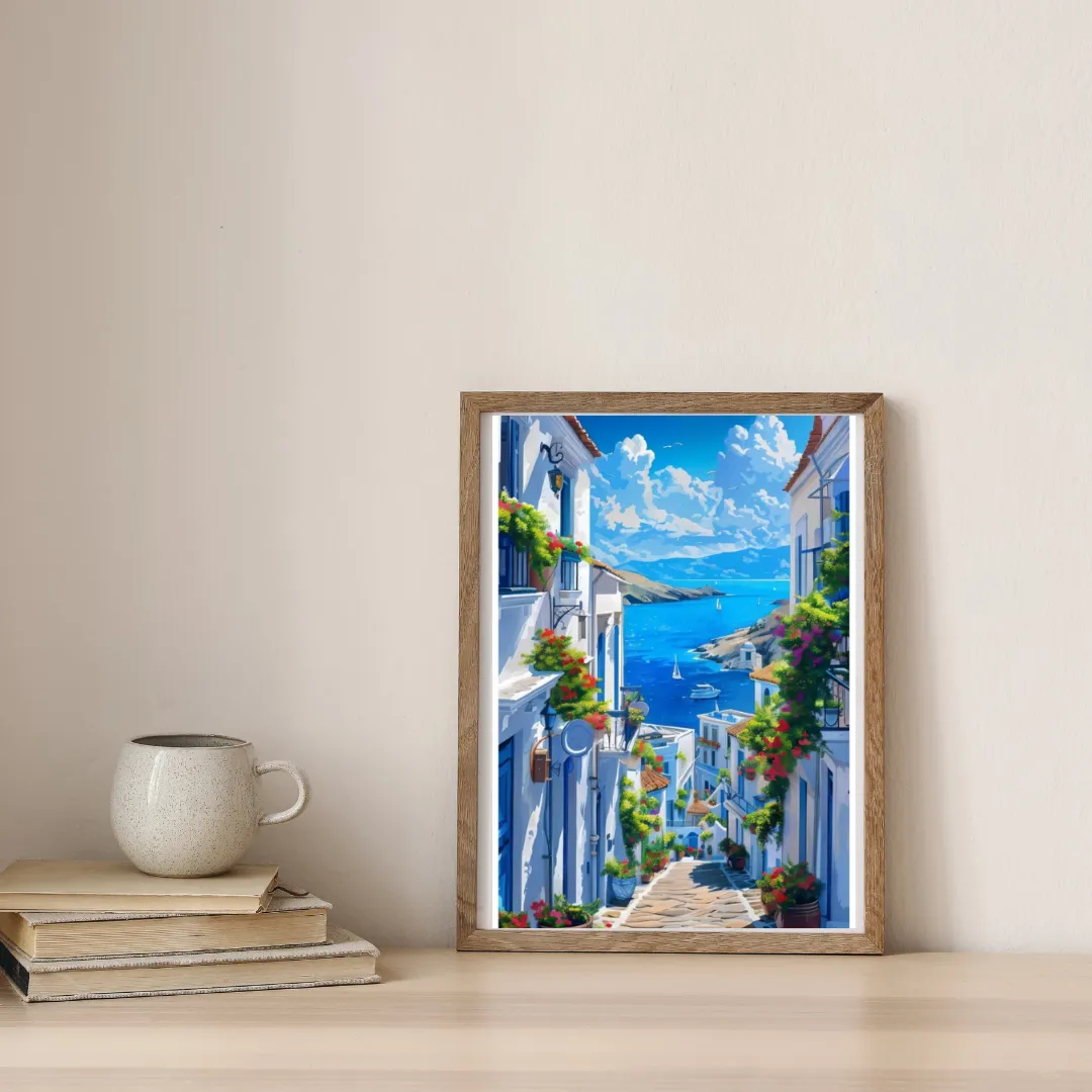Blue Doors and Sea Breezes — digital art print by Lurevi