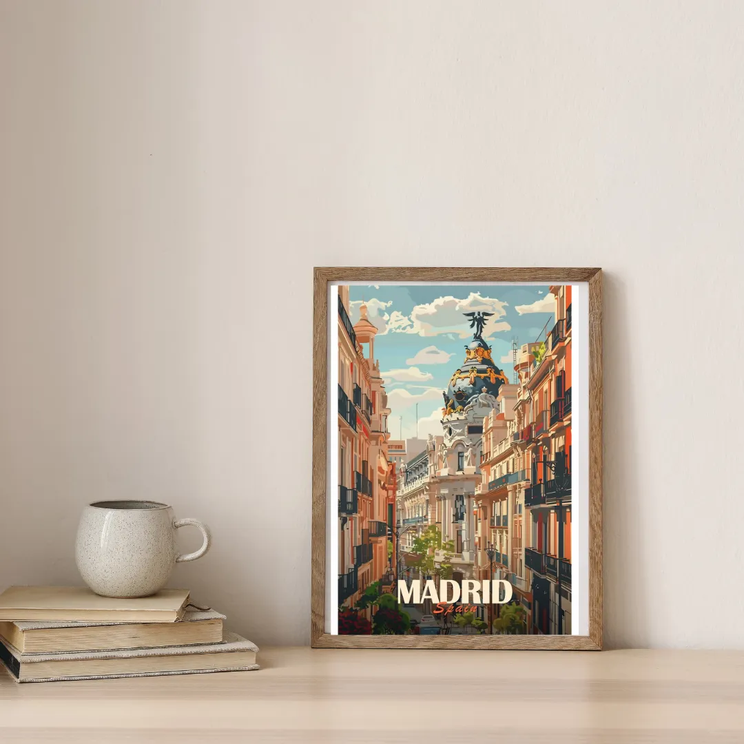 Madrid Golden Hour Streets — digital art print by Lurevi