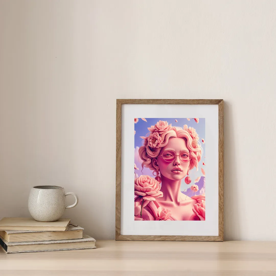 Rose-Tinted Muse — digital art print by Lurevi