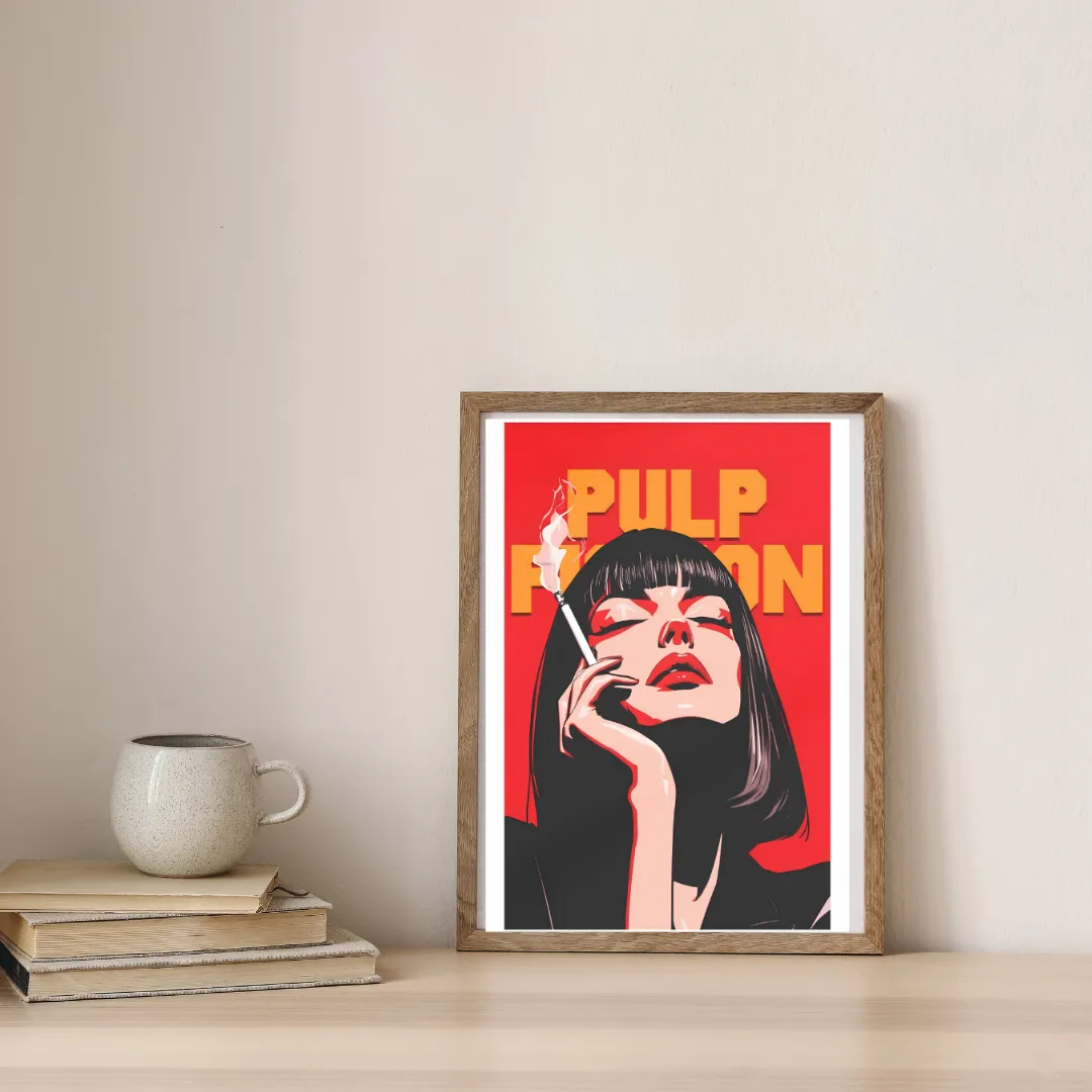 Pulp Fiction - Smoke & Scarlet Dreams — digital art print by Lurevi