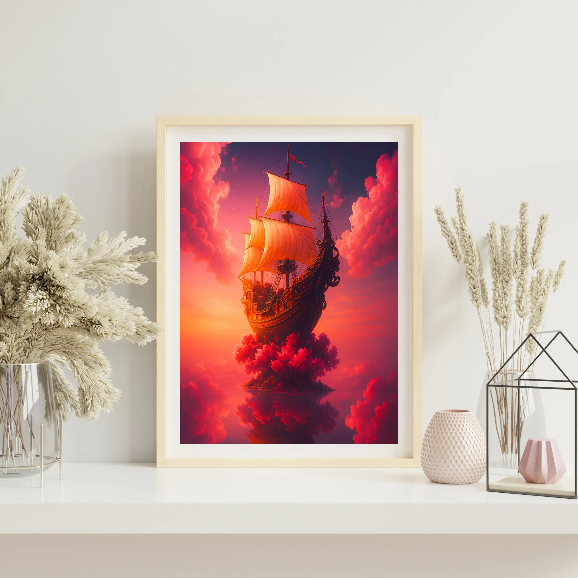 Crimson Voyage Dreams — digital art print by Lurevi