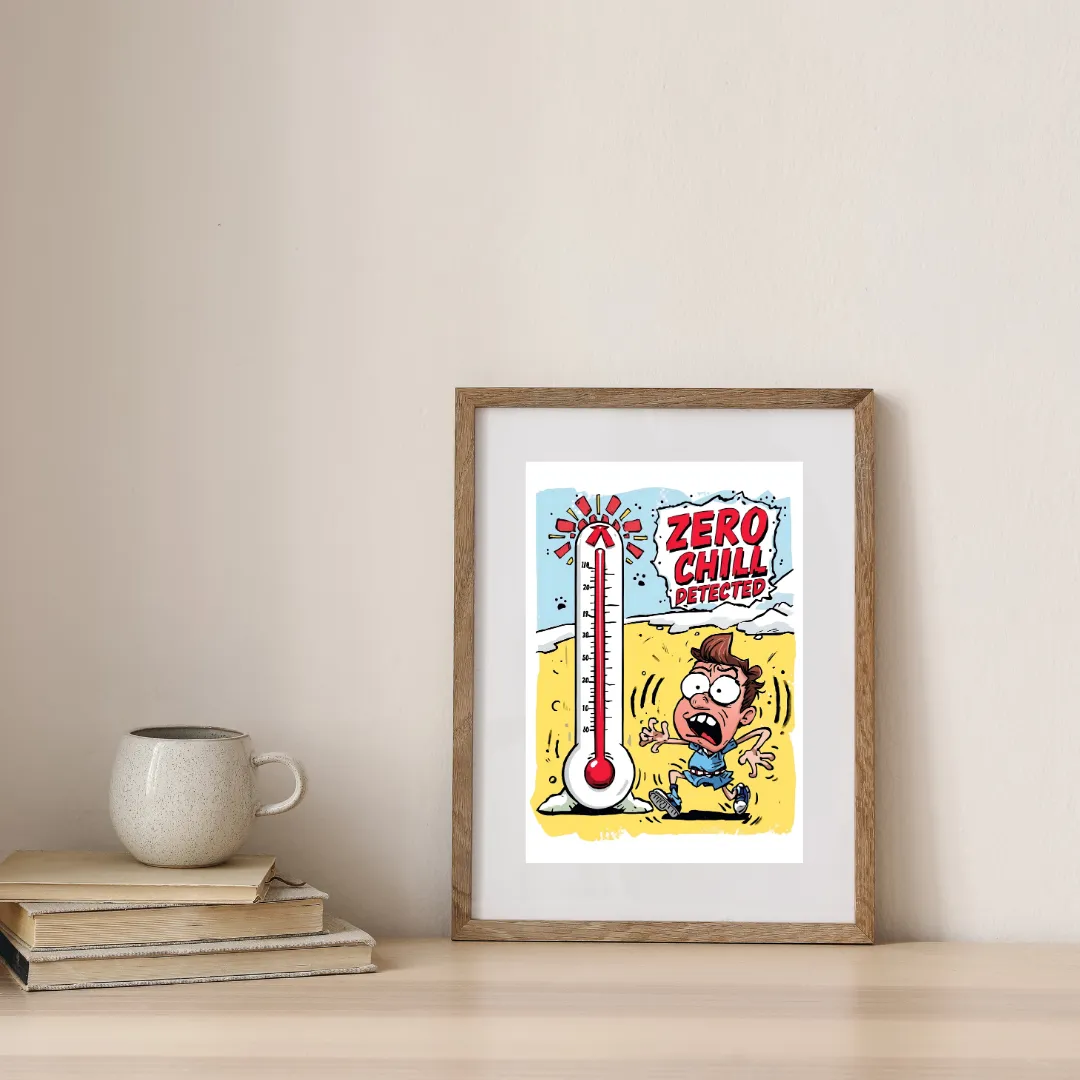 Thermometer High: Zero Chill Detected — digital art print by Lurevi