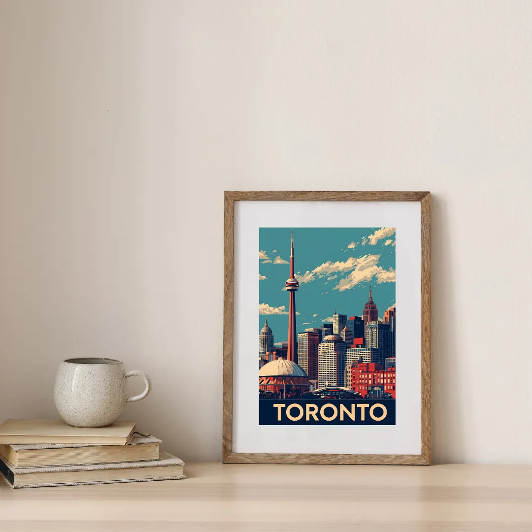 Toronto Skyline Landmark — digital art print by Lurevi