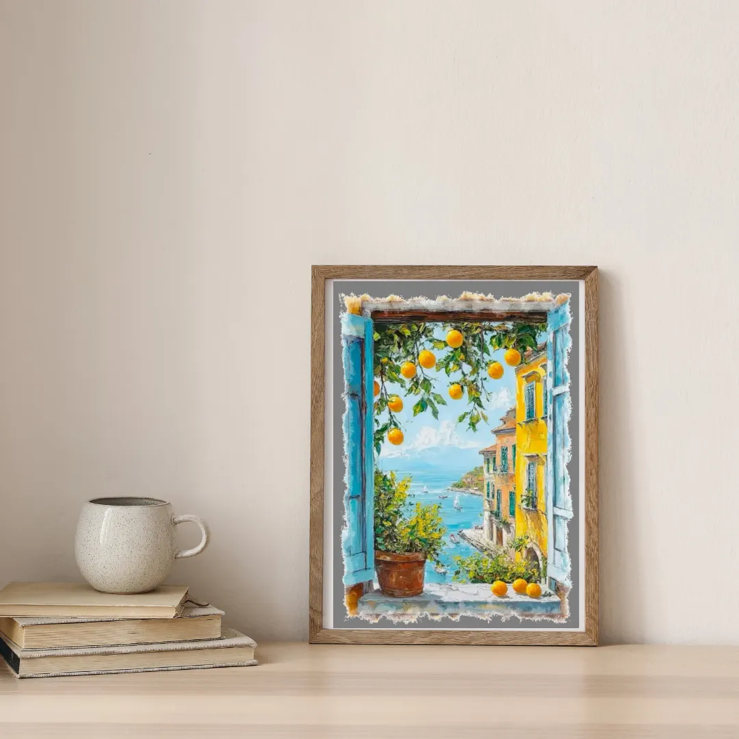 Lemon Window to Paradise — digital art print by Lurevi