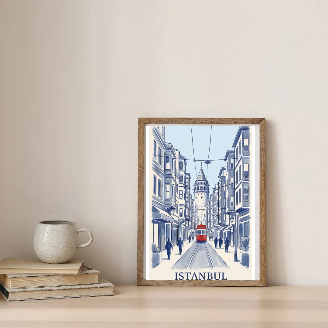 Istanbul Blue Hour Journey — digital art print by Lurevi