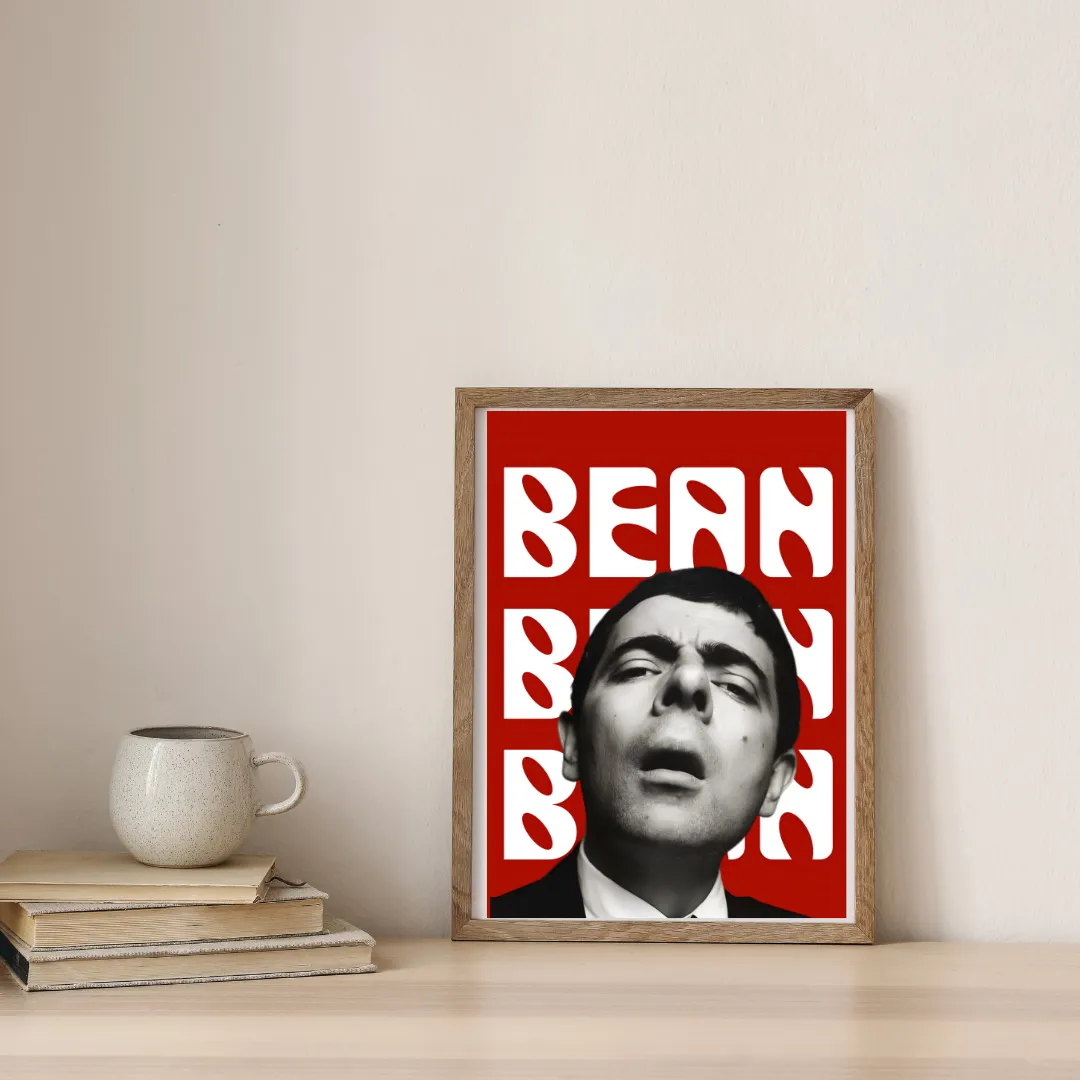 Bean Comedy In Bold Letters — digital art print by Lurevi