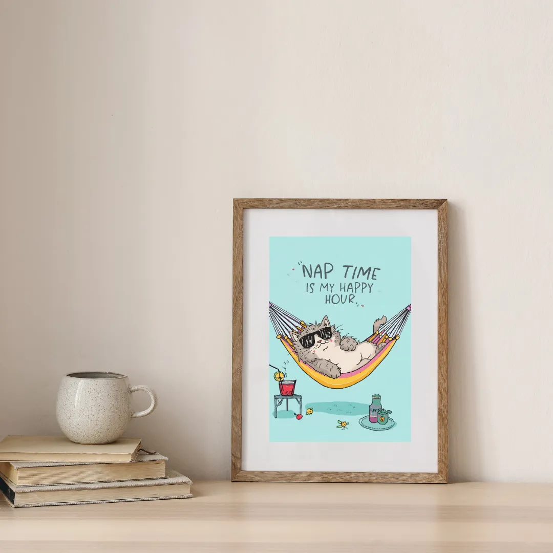 Catnap Paradise — digital art print by Lurevi