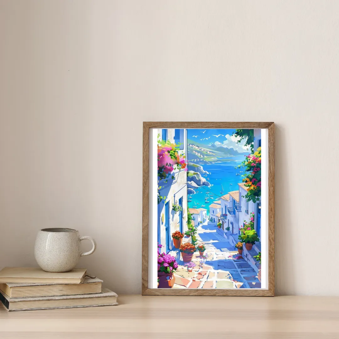 Blossoms Above the Bay — digital art print by Lurevi