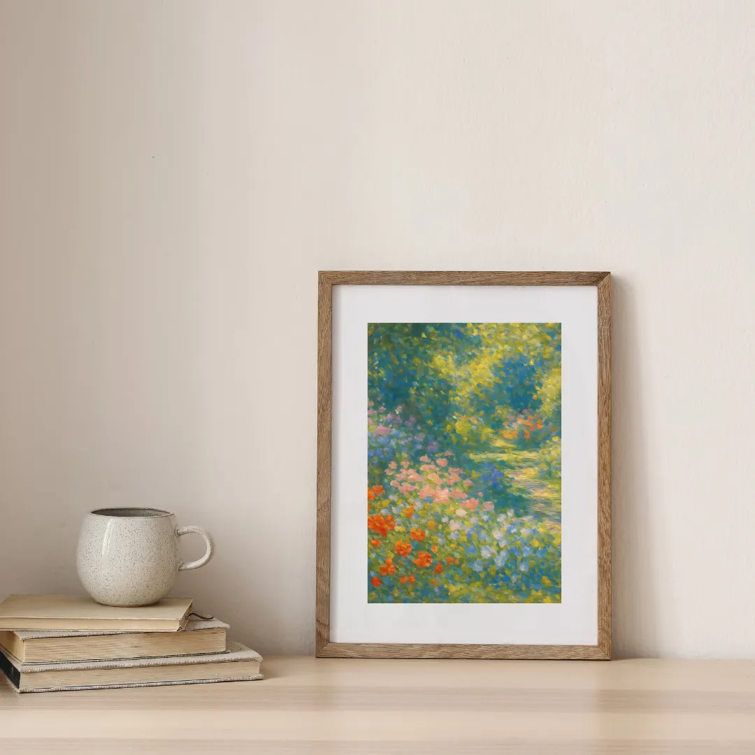 Path Through Painted Flowers — digital art print by Lurevi