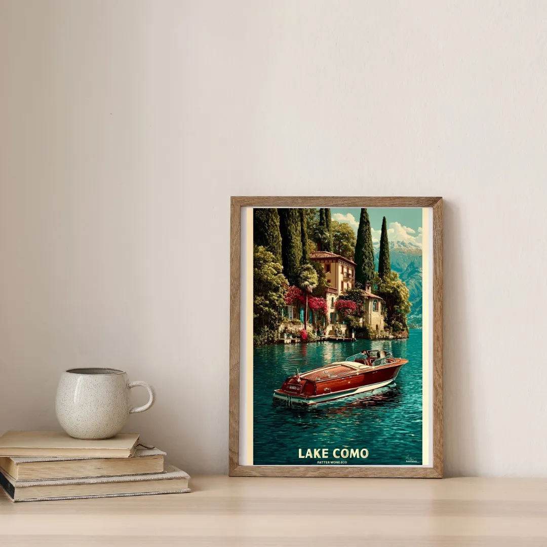 Italian Lakeside Elegance — digital art print by Lurevi