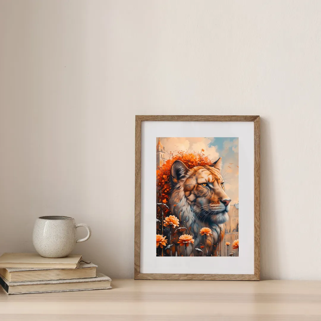 Guardian of Autumn Flame — digital art print by Lurevi