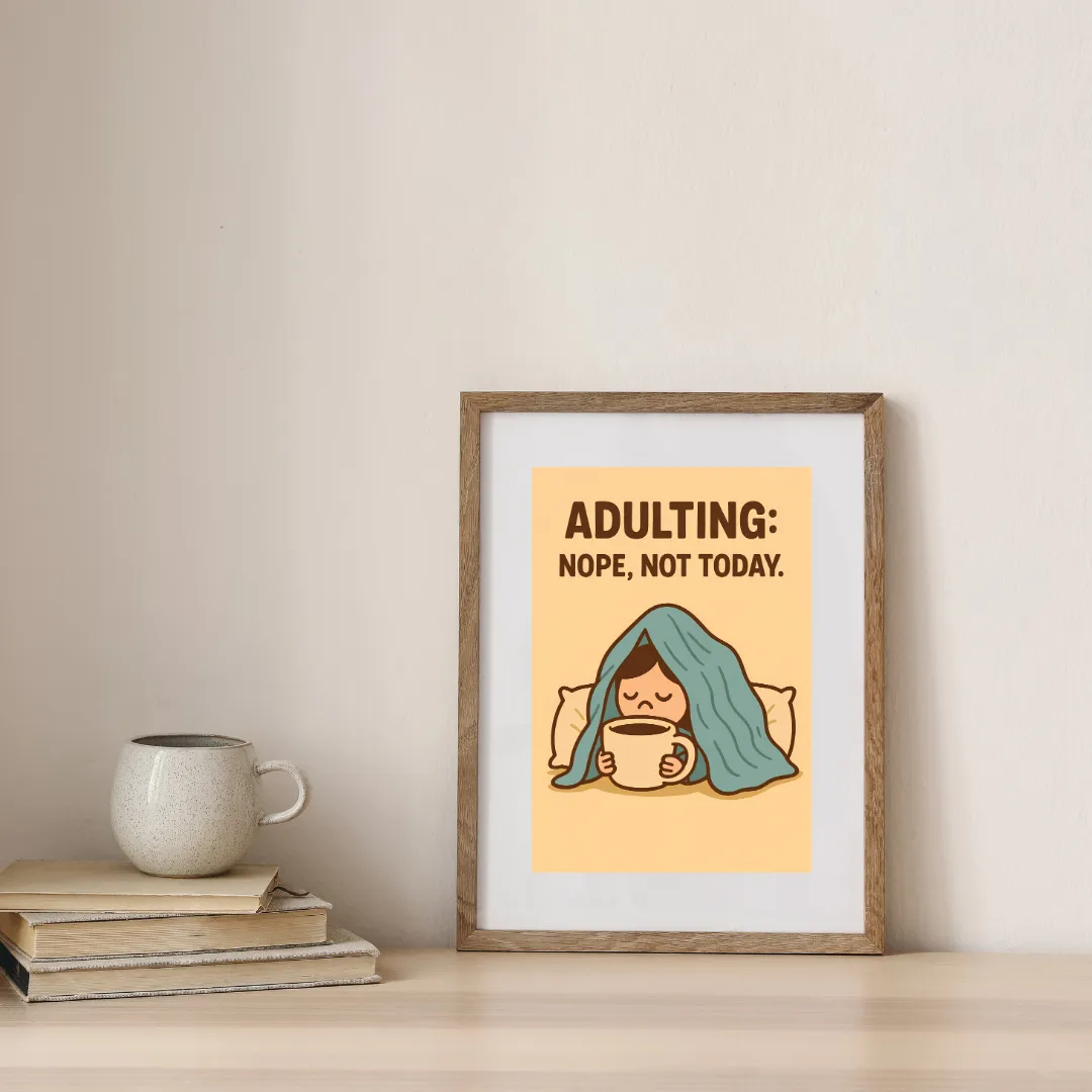 Cozy Blanket, No Adulting Allowed — digital art print by Lurevi