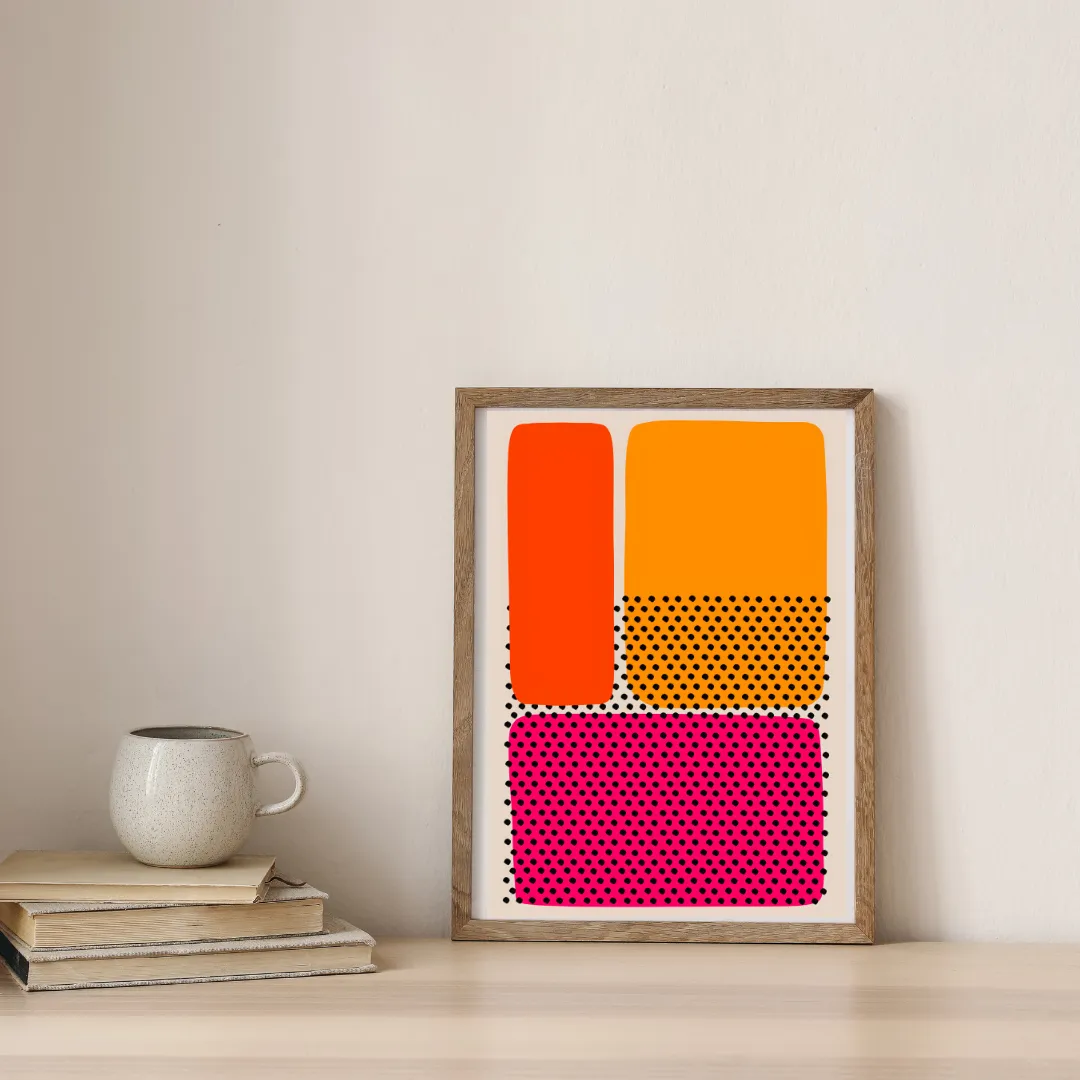 Modern Blocks And Dots — digital art print by Lurevi