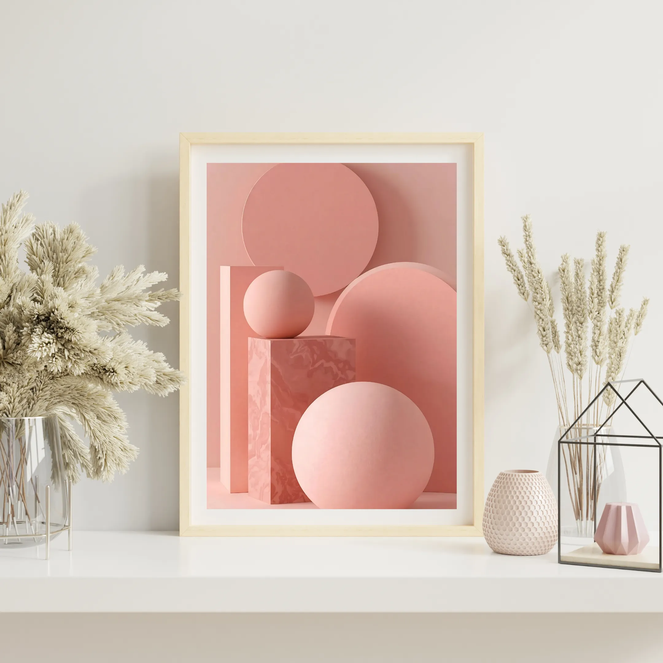 Blush Geometry — digital art print by Lurevi