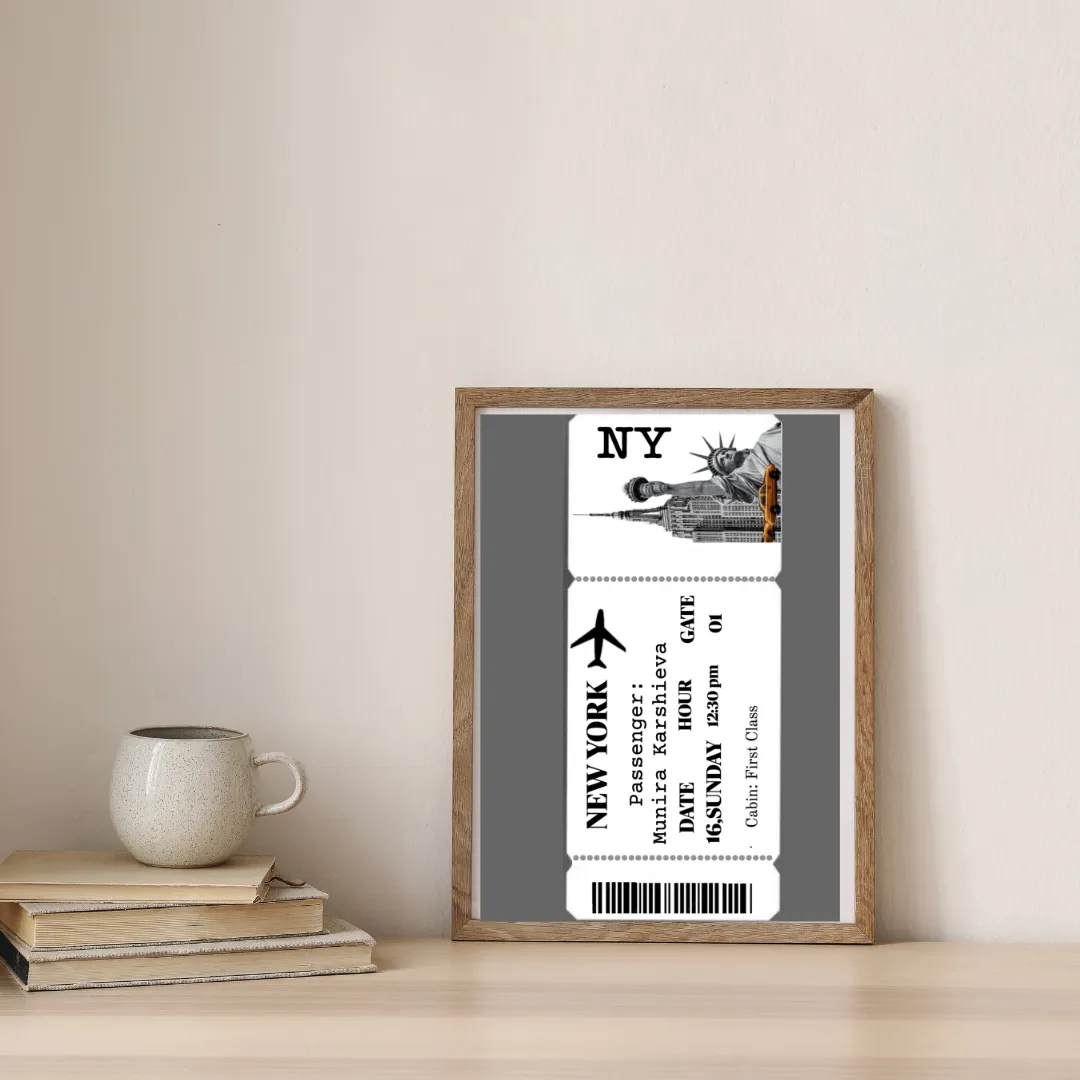 Ticket to New York Adventure — digital art print by Lurevi
