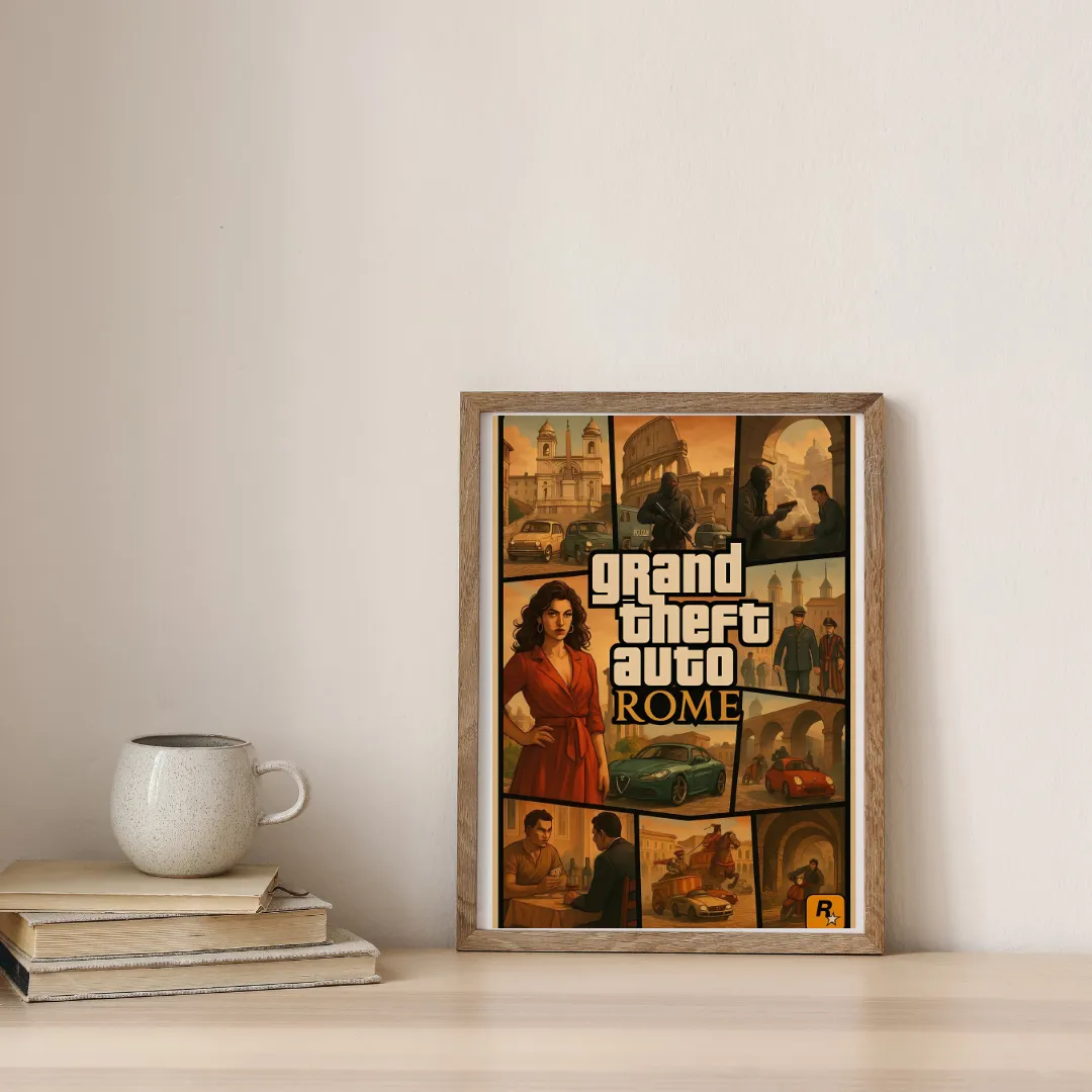 Grand Theft Auto Rome — digital art print by Lurevi