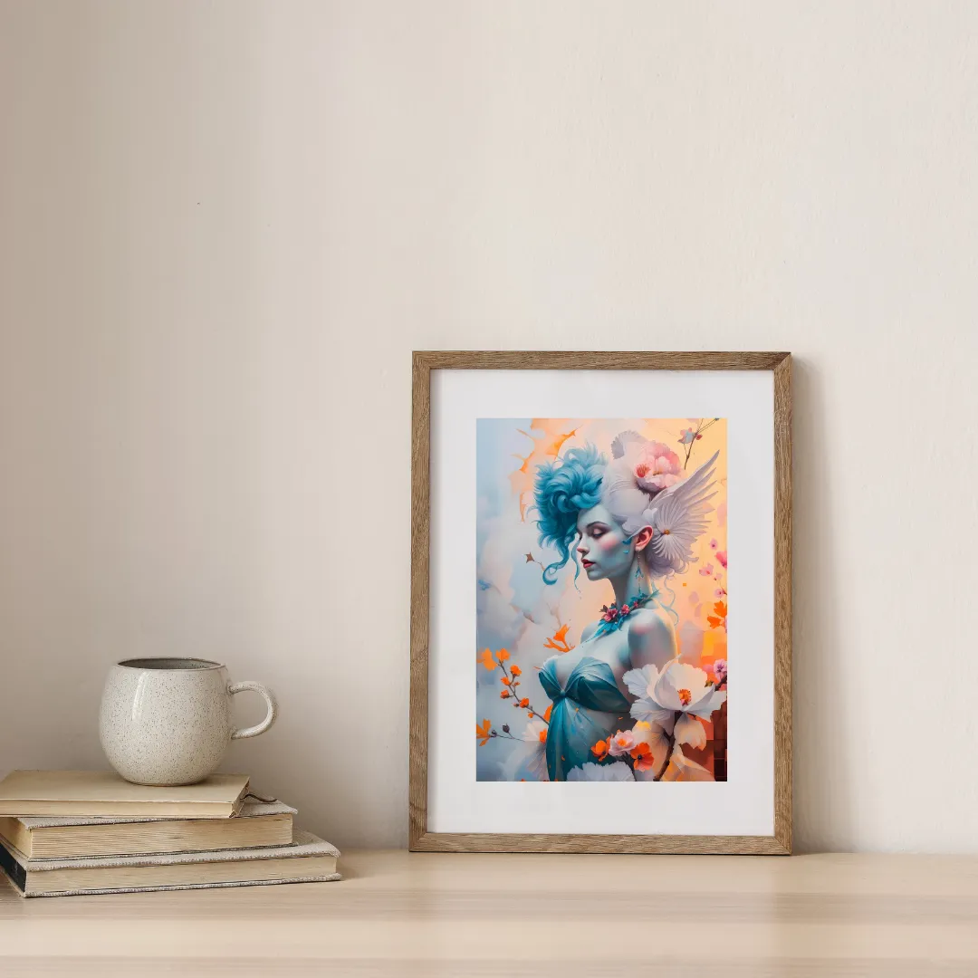 The Celestial Bloomkeeper — digital art print by Lurevi