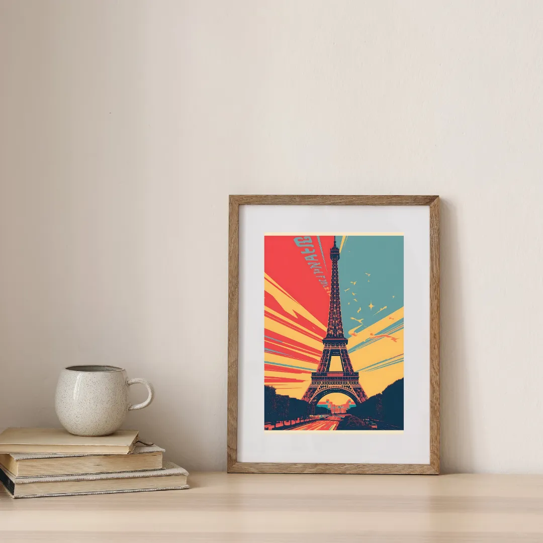 Paris Eiffel Tower Retro — digital art print by Lurevi