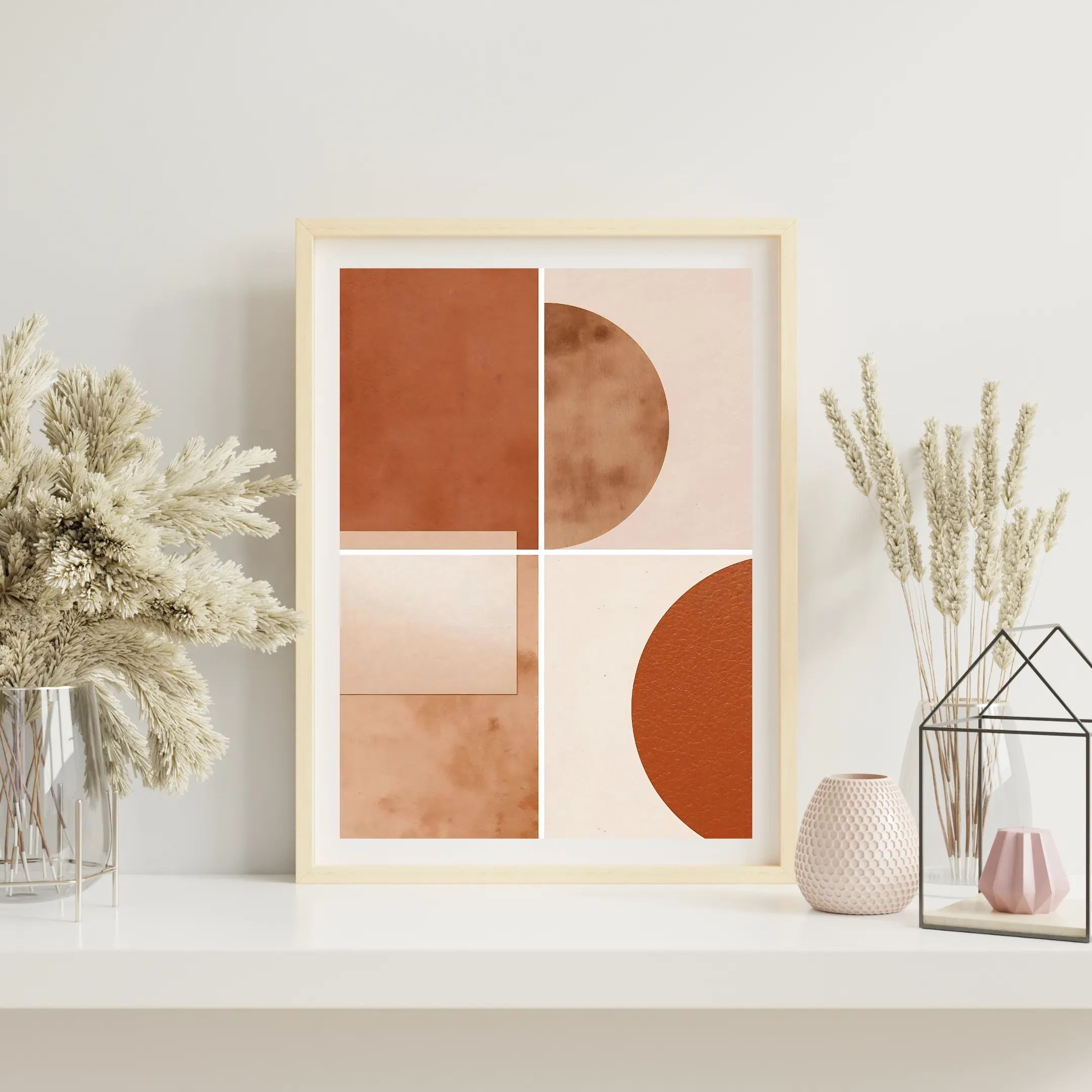 Geometric Earth Forms — digital art print by Lurevi