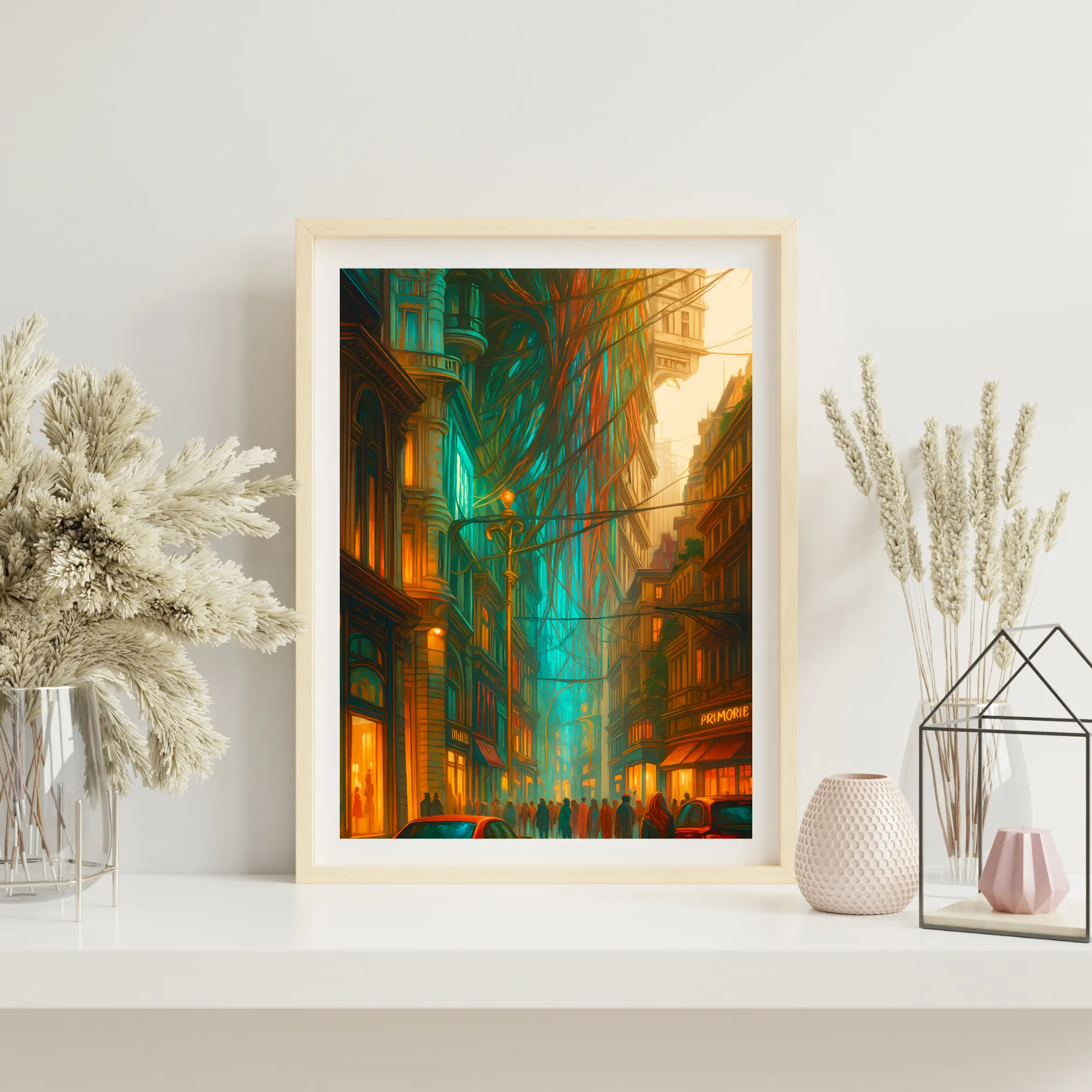 Emerald Veins of Dawn — digital art print by Lurevi