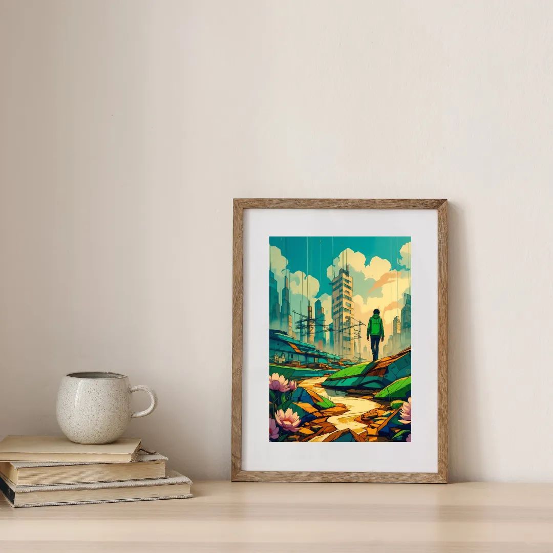 Journey Through Silent Skies — digital art print by Lurevi
