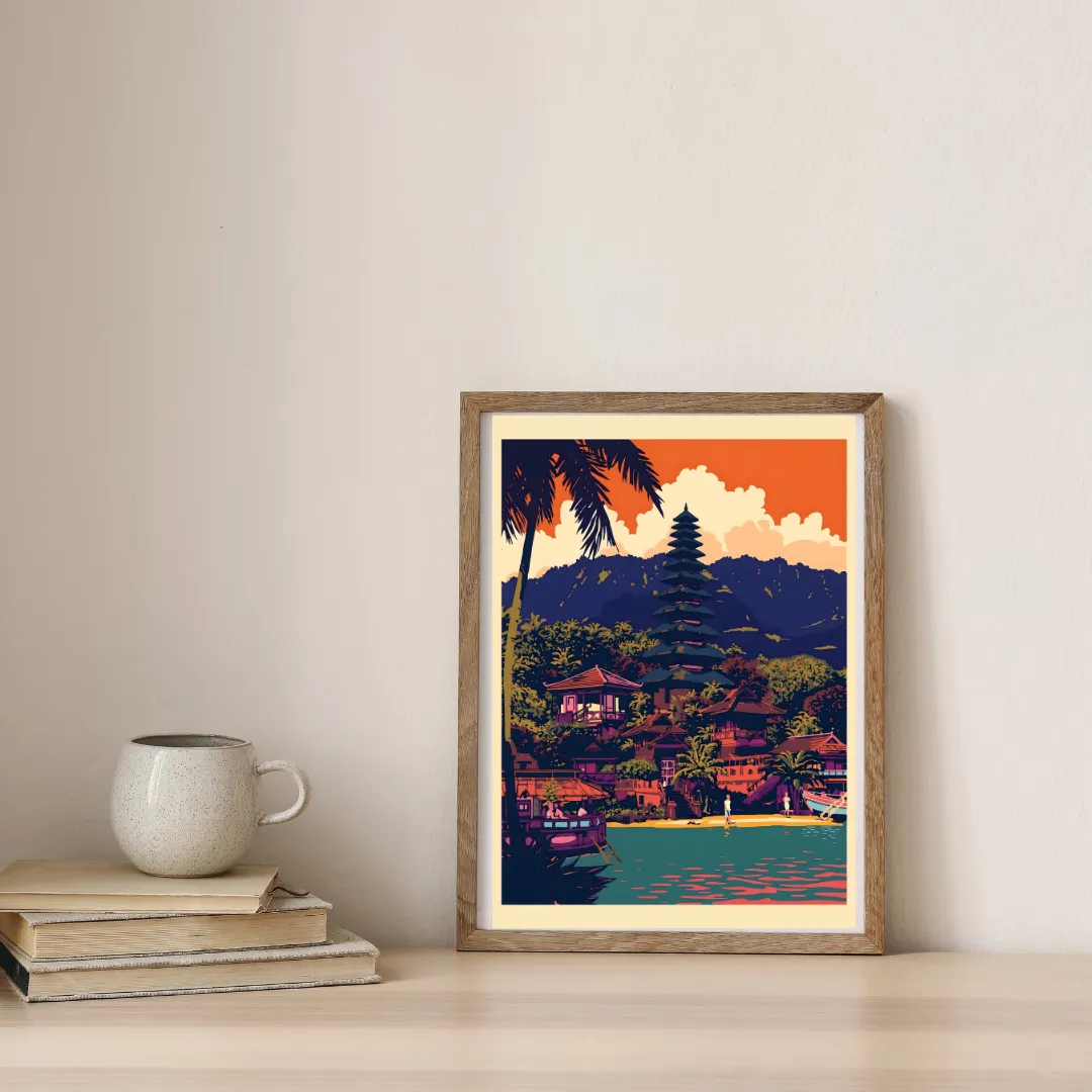 Bali Coastal Temple Retreat — digital art print by Lurevi