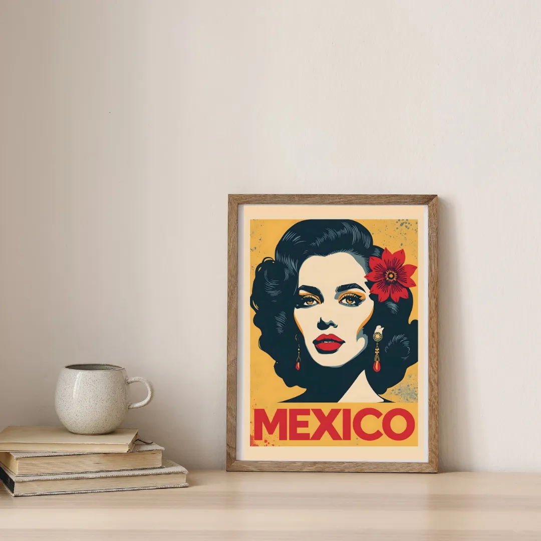 Mexican Muse Elegance — digital art print by Lurevi