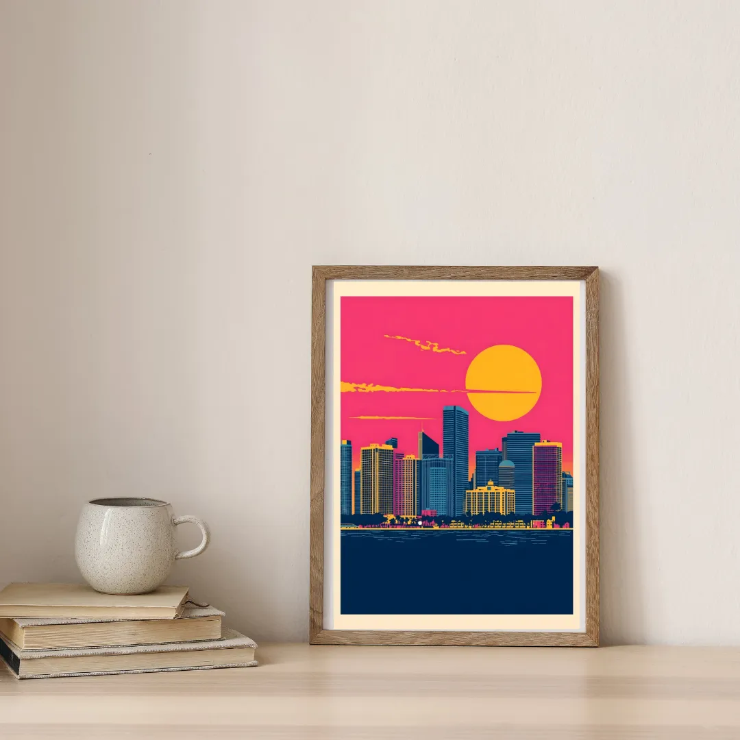 Golden Hour Over Miami — digital art print by Lurevi